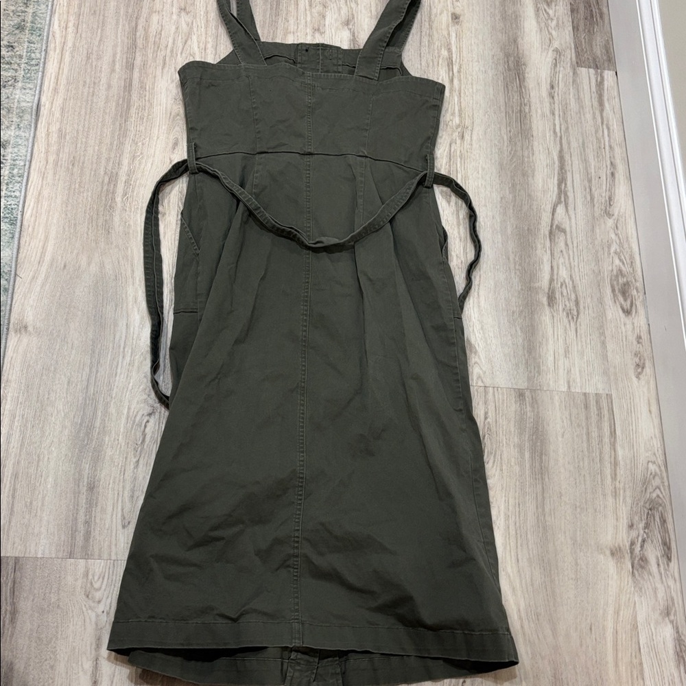 Universal Thread Olive Green Button-Down Dress Wi… - image 7
